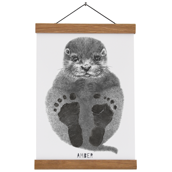 Personalised Baby Otter Footprint Kit