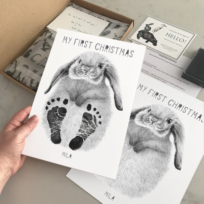My First Christmas Personalised Baby Footprint Kit