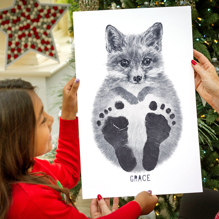 Personalised Baby Fox Footprint Kit