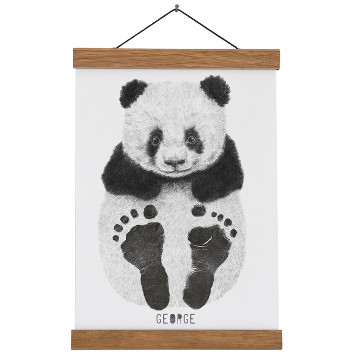 Personalised Baby Panda Footprint Kit