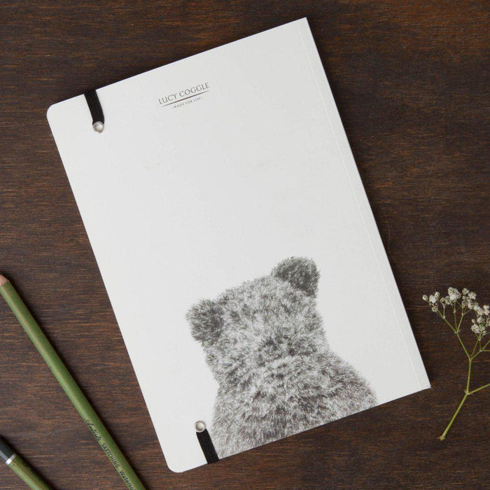Bear Round Cornered Notebook-Lucy Coggle