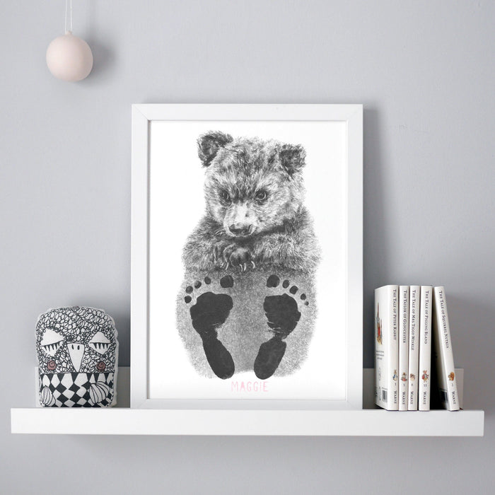 Personalised Baby Bear Footprint Kit