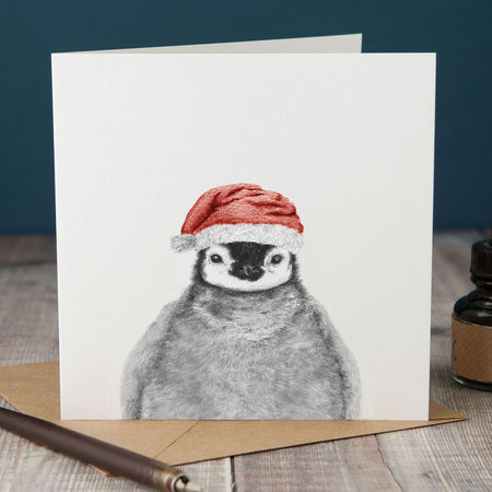 Christmas Peeping Penguin Card-Lucy Coggle