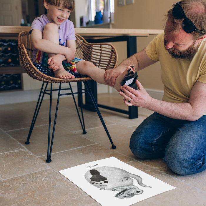 Personalised Baby Dinosaur Footprint Kit