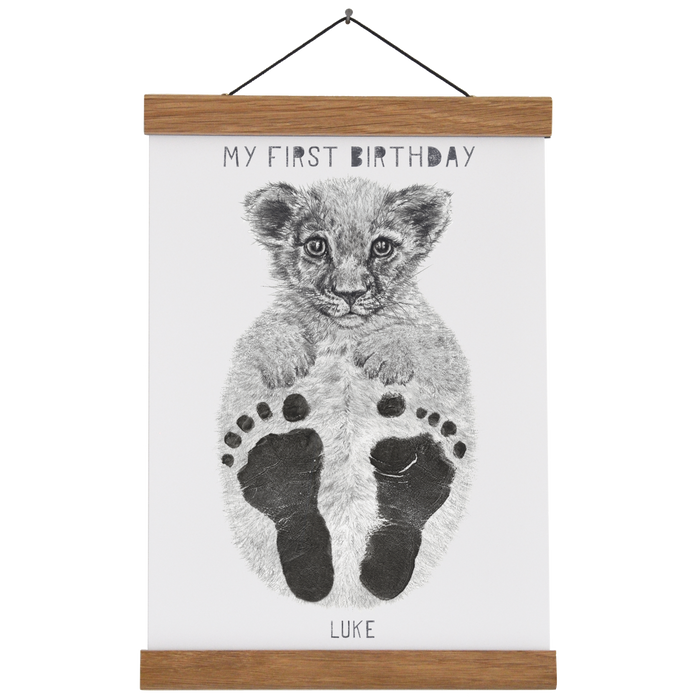 My First Birthday Personalised Baby Footprint Kit
