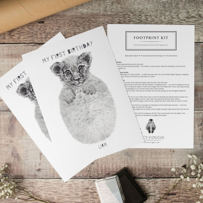 My First Birthday Personalised Baby Footprint Kit
