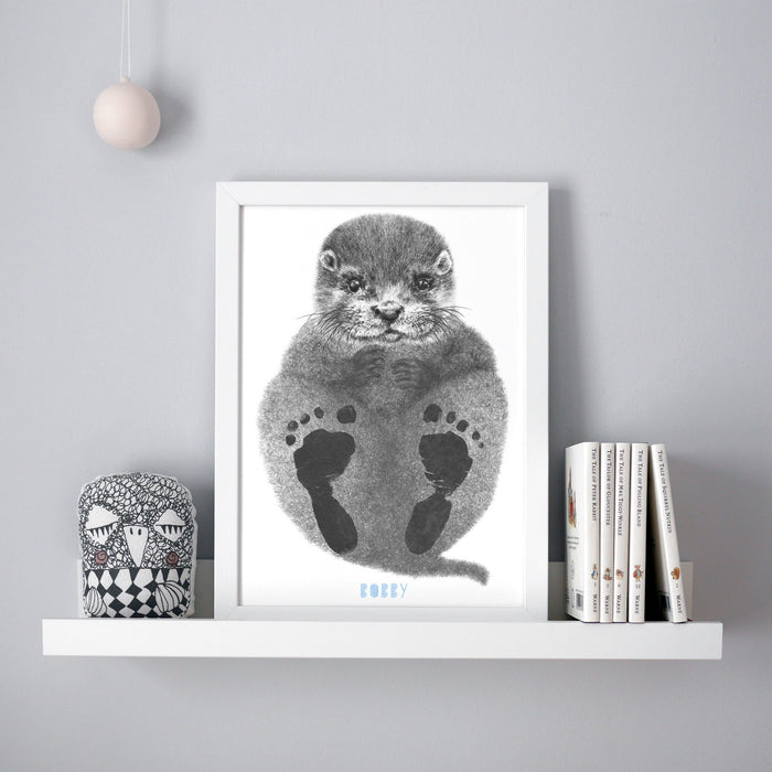 Personalised Baby Otter Footprint Kit