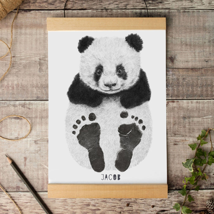 Personalised Baby Panda Footprint Kit
