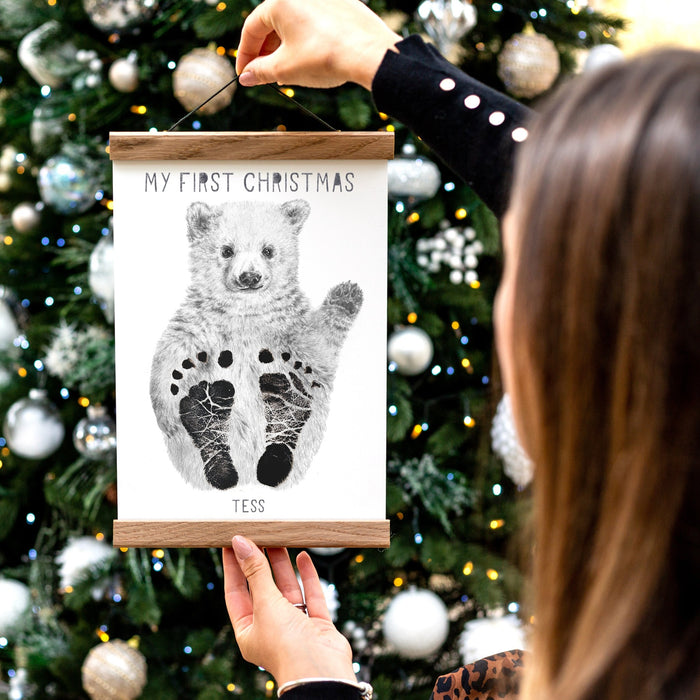My First Christmas Personalised Baby Footprint Kit