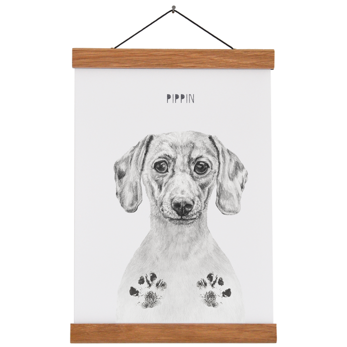 Personalised Dachschund Paw Print Keepsake Kit