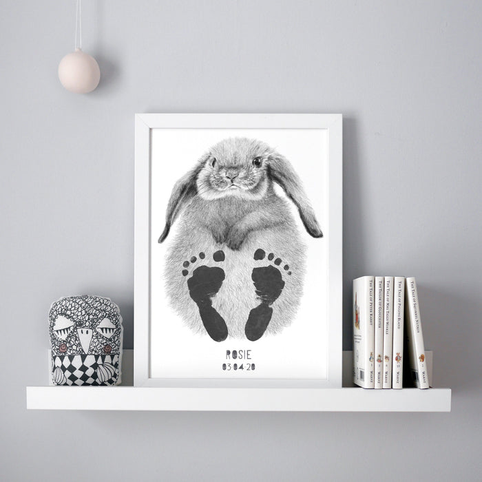 Personalised Baby Rabbit Footprint Kit