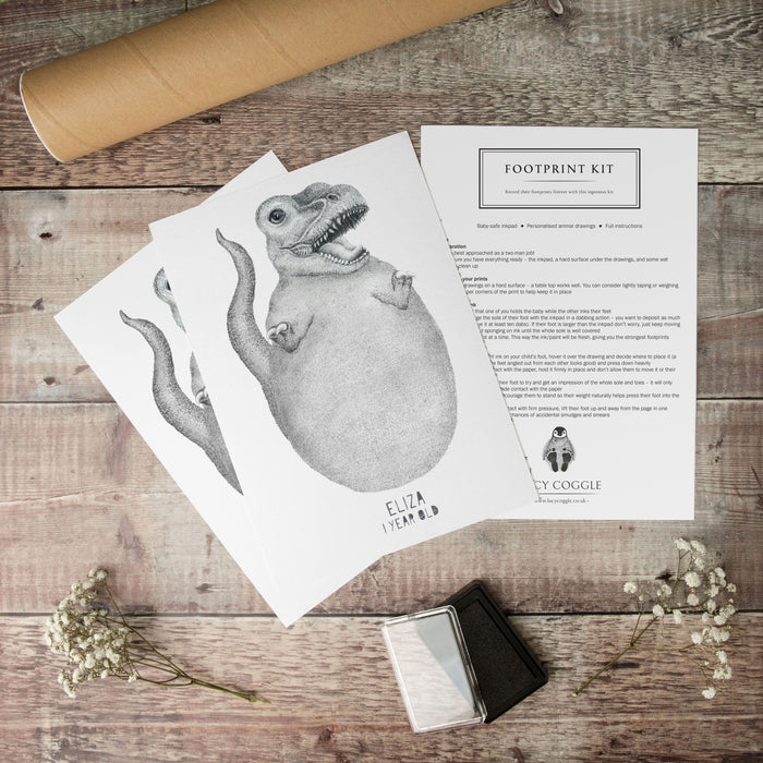Personalised Baby Dinosaur Footprint Kit