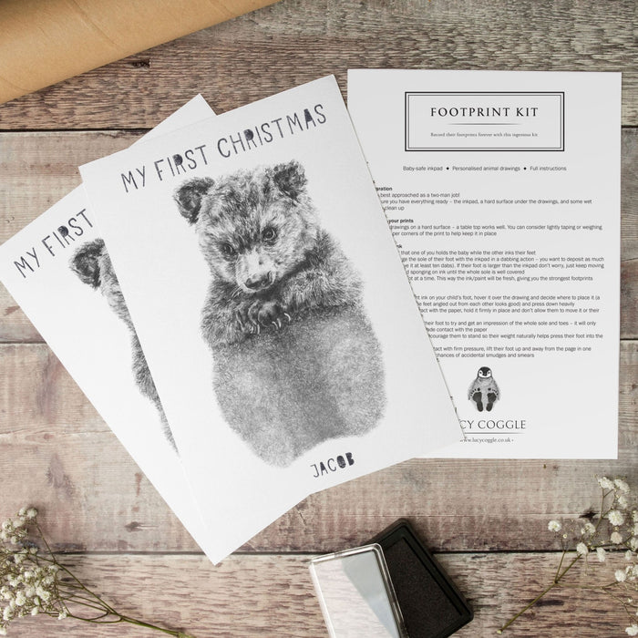 My First Christmas Personalised Baby Footprint Kit