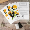 October birth month flower Marigold footprint kit two personalised prints and a baby safe ink pad