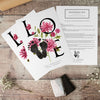 November birth month flower Chrysanthemum two personalised prints and a baby safe ink pad
