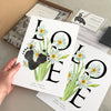 12 December birth month flower Narcissus footprint kit two personalised prints unboxed