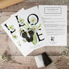 12 December birth month flower Narcissus footprint kit two personalised prints and an inkpad