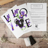 February birth month flower Iris footprint kit two personalised prints and a baby-safe ink pad
