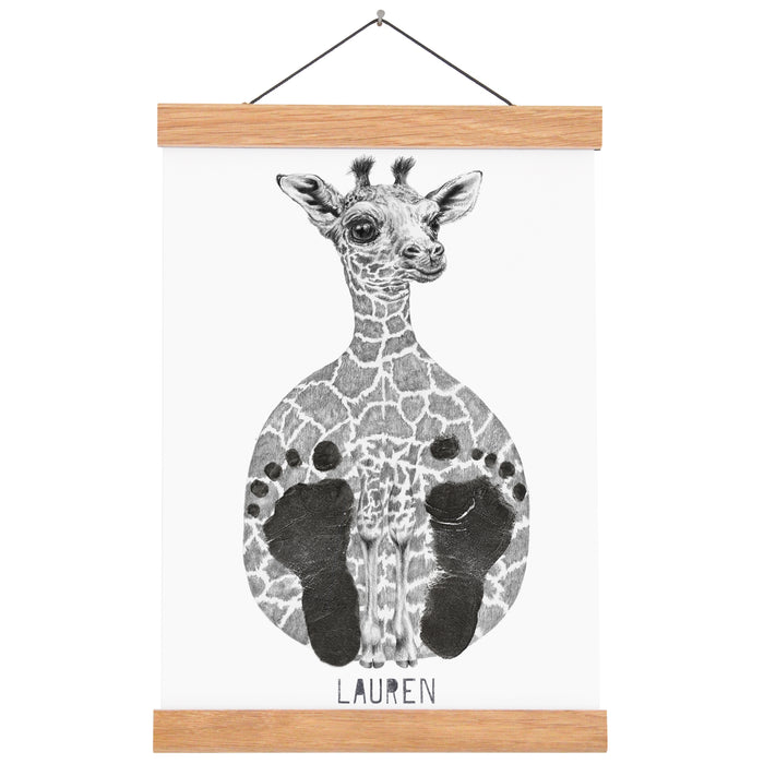 Personalised Baby Giraffe Footprint Kit
