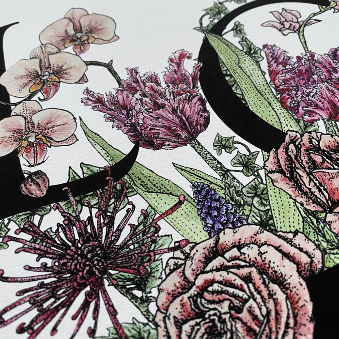 botanical floriography watercolour print