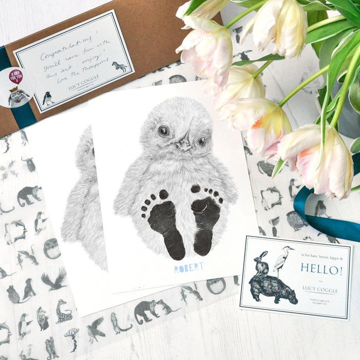 Personalised Baby Chick Footprint Kit