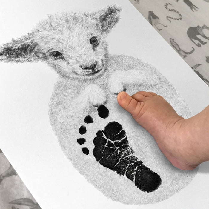 Personalised Baby Lamb Footprint Kit