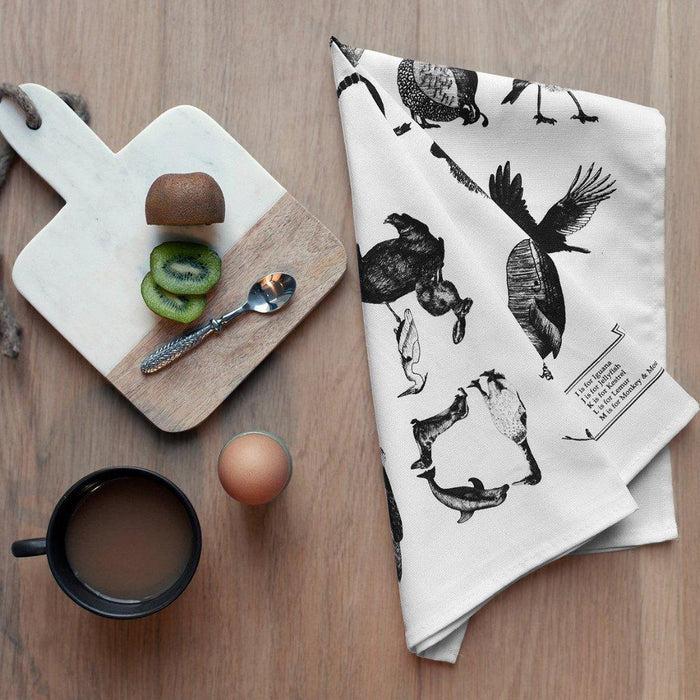 Animal Alphabet Tea Towel-Lucy Coggle