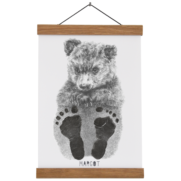 Personalised Baby Bear Footprint Kit