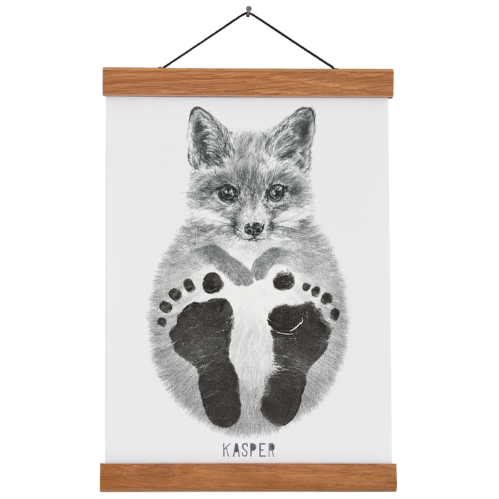 Personalised Baby Fox Footprint Kit