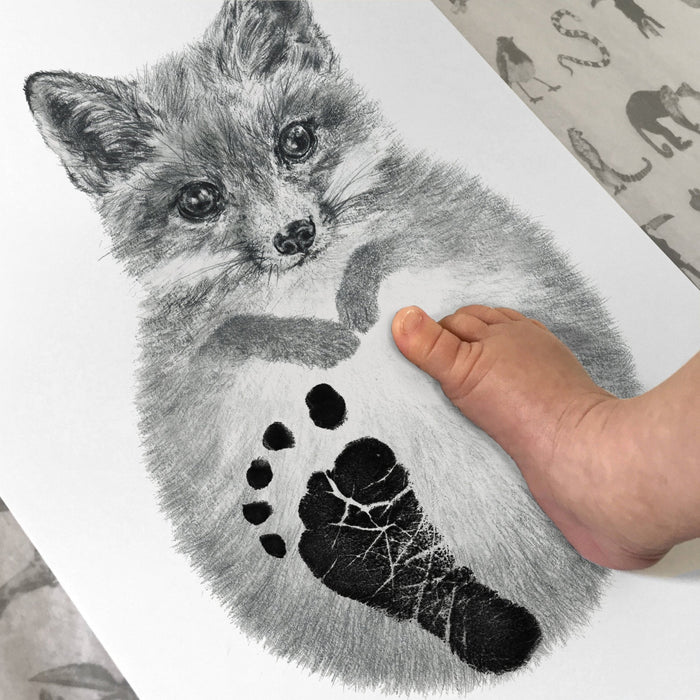 Personalised Baby Fox Footprint Kit