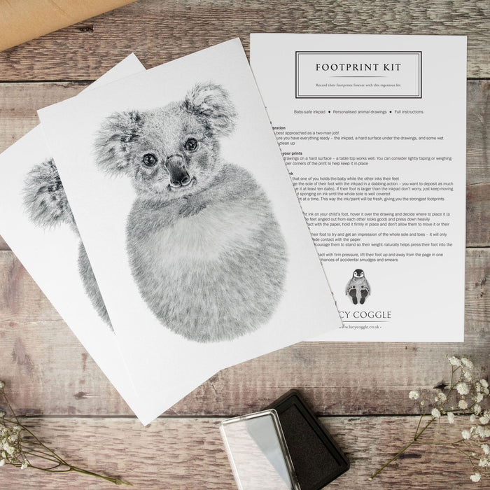 Personalised Baby Koala Footprint Kit