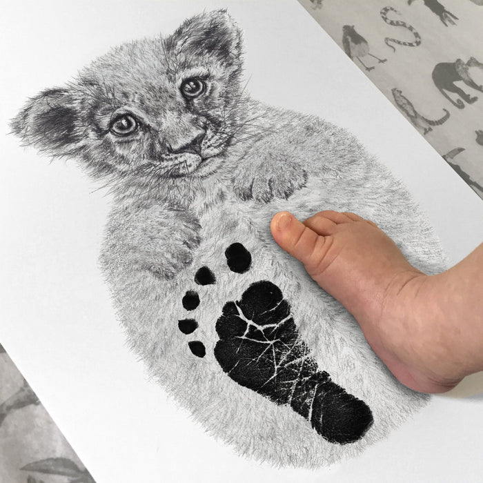 Personalised Baby Lion Footprint Kit