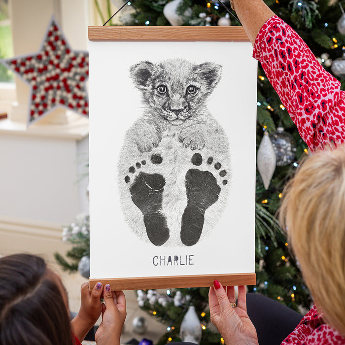 Personalised Baby Lion Footprint Kit