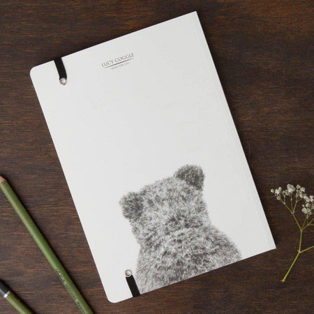 Bear Round Cornered Notebook-Lucy Coggle