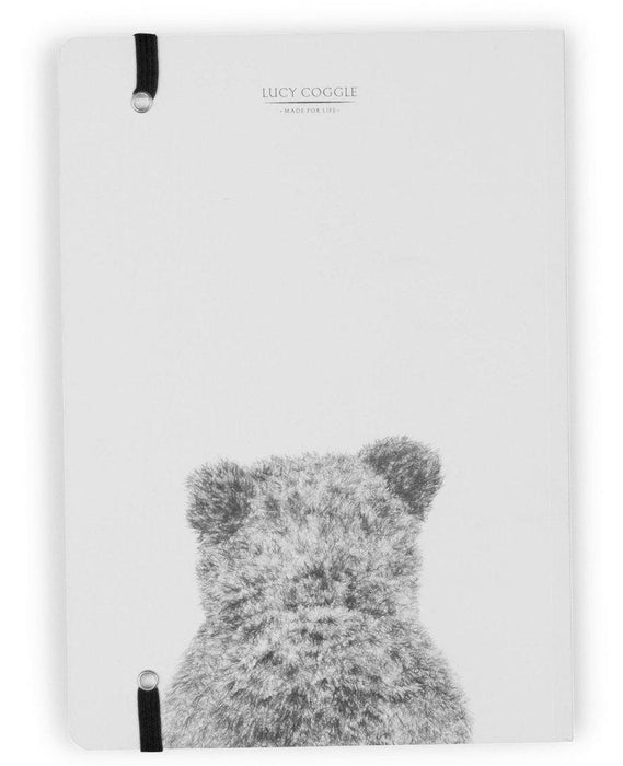 Bear Round Cornered Notebook-Lucy Coggle