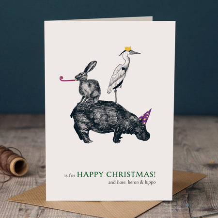 Christmas H is for Happy Christmas Card-Lucy Coggle