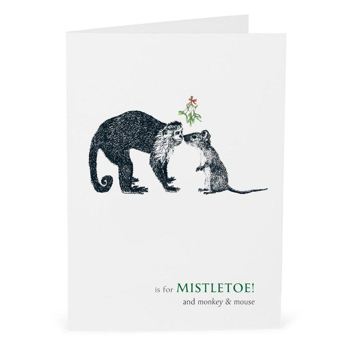 Christmas M is for Mistletoe Card-Lucy Coggle