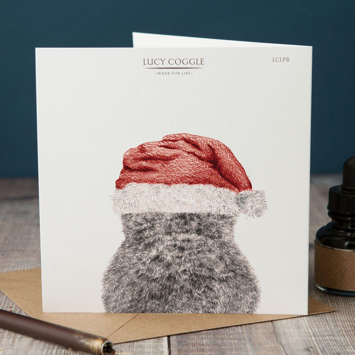 Christmas Peeping Bear Card-Lucy Coggle