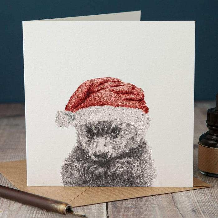 Christmas Peeping Bear Card-Lucy Coggle