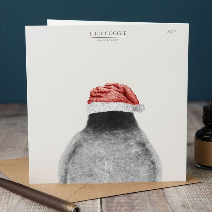 Christmas Peeping Penguin Card-Lucy Coggle