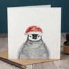 Christmas Peeping Penguin Card-Lucy Coggle