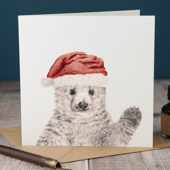 Christmas Peeping Polar Bear Card-Lucy Coggle