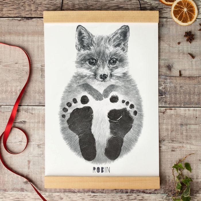 Personalised Baby Fox Footprint Kit