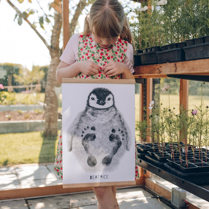 Personalised Baby Penguin Footprint Kit