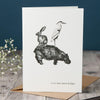 H is for Hare, Heron & Hippo Card-Lucy Coggle
