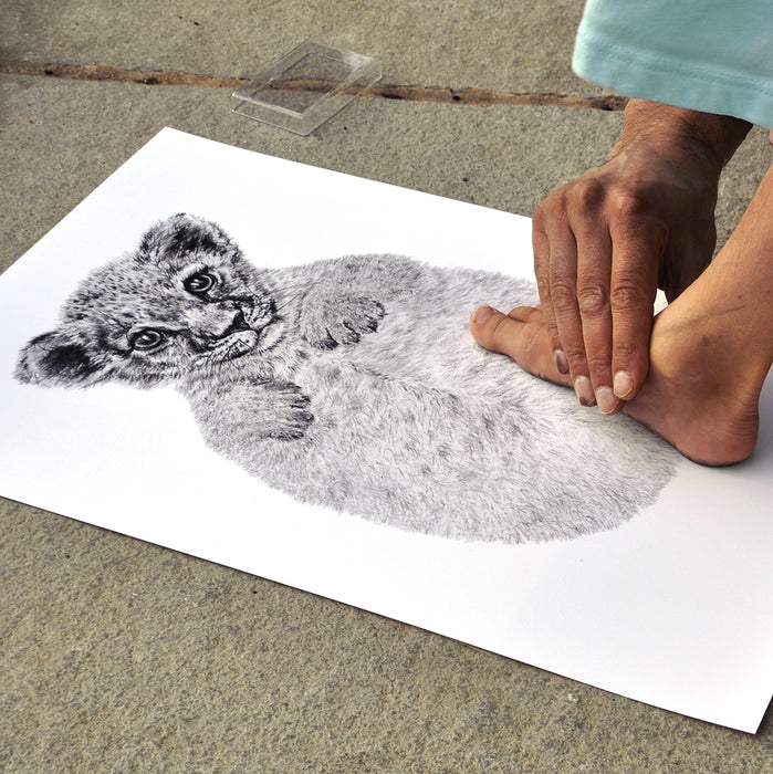 Personalised Baby Lion Footprint Kit