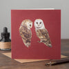 Pair of Barn Owls Card-Lucy Coggle