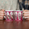 Pair of Bone China Barn Owl Mugs-Lucy Coggle