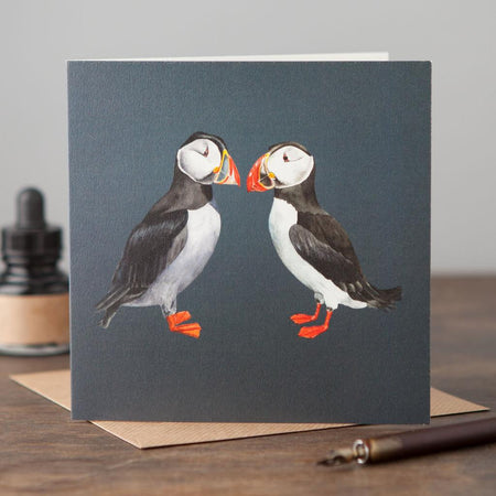 Pair of Puffins Card-Lucy Coggle