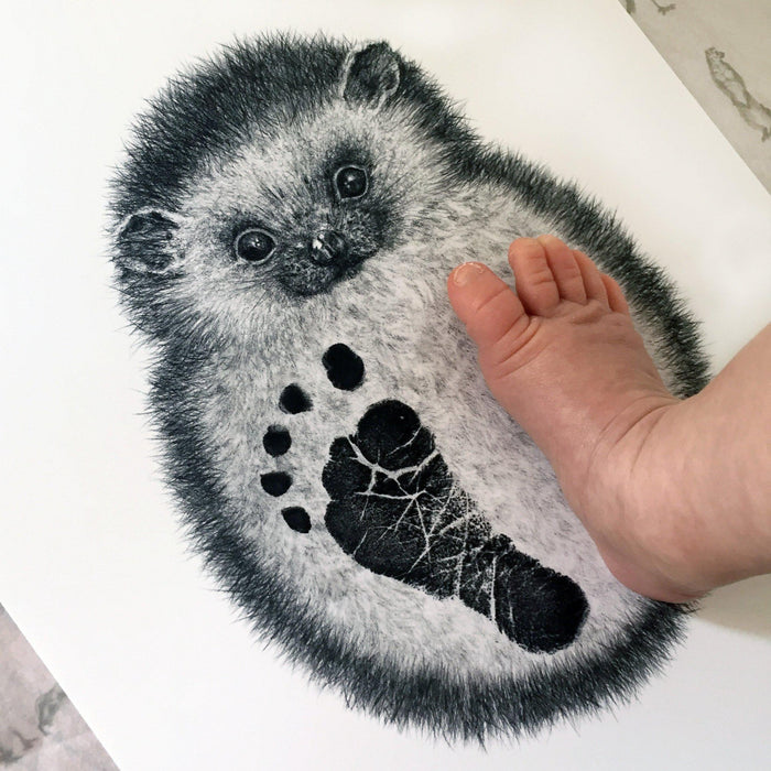 Personalised Baby Hedgehog Footprint Kit-Lucy Coggle